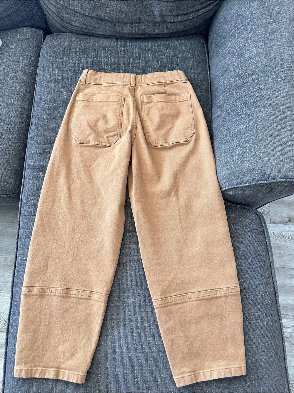 Everlane Barrel Pants Women’s 4 Tan Camel Organic Cotton High Rise